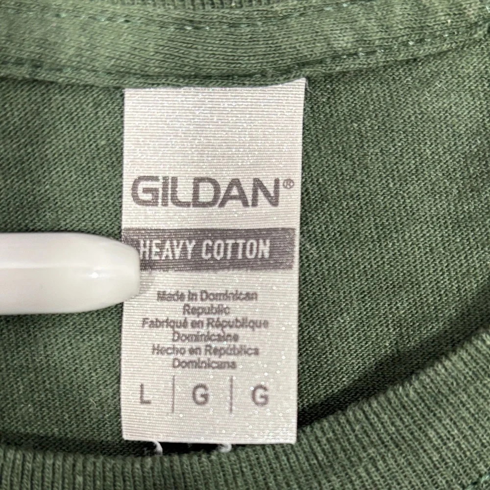 Gildan Dark Green Graphic Short Sleeve Men's Tee